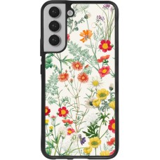 Coque Samsung Galaxy S22+ - Silicone rigide noir Flora Botanical Wildlife