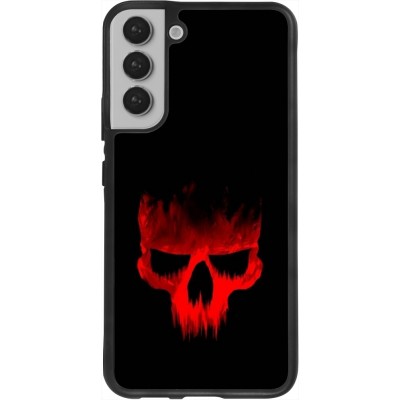 Coque Samsung Galaxy S22+ - Silicone rigide noir Halloween 2023 scary skull