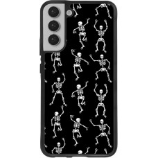 Coque Samsung Galaxy S22+ - Silicone rigide noir Halloween 2024 dancing skeleton