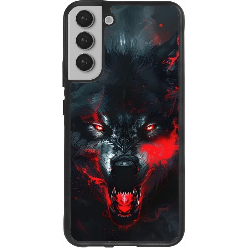 Coque Samsung Galaxy S22+ - Silicone rigide noir Halloween 2024 mad werewolf