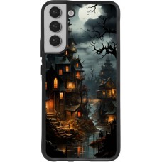 Coque Samsung Galaxy S22+ - Silicone rigide noir Halloween 2024 scary town