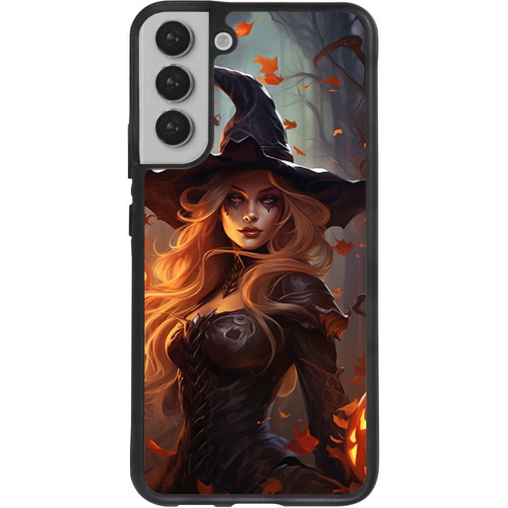 Coque Samsung Galaxy S22+ - Silicone rigide noir Halloween 2024 sexy witch