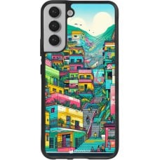 Coque Samsung Galaxy S22+ - Silicone rigide noir Medellin Comuna 13 Art