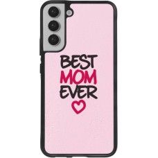 Coque Samsung Galaxy S22+ - Silicone rigide noir Mom 2023 best Mom ever pink