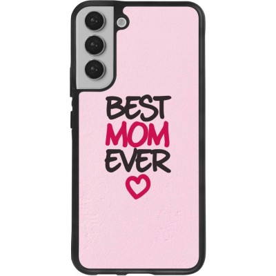 Coque Samsung Galaxy S22+ - Silicone rigide noir Mom 2023 best Mom ever pink