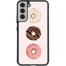 Coque Samsung Galaxy S22+ - Silicone rigide noir Spring 23 donuts