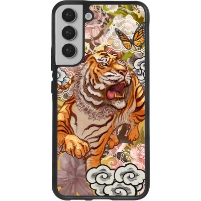 Coque Samsung Galaxy S22+ - Silicone rigide noir Spring 23 japanese tiger