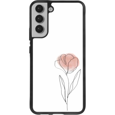 Coque Samsung Galaxy S22+ - Silicone rigide noir Spring 23 minimalist flower