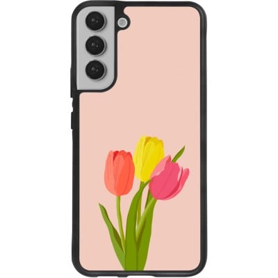 Coque Samsung Galaxy S22+ - Silicone rigide noir Spring 23 tulip trio