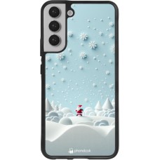 Coque Samsung Galaxy S22+ - Silicone rigide noir Noël 2023 Petit Père Flocon