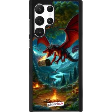 Coque Samsung Galaxy S22 Ultra - Dragon Volant Forêt Trésor