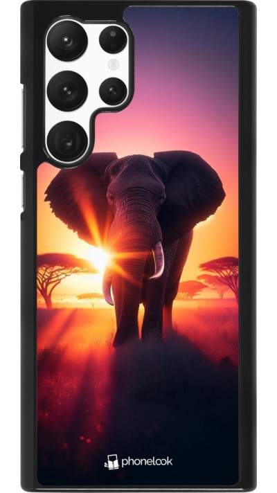 Coque Samsung Galaxy S22 Ultra - Elephant Sunrise Beauty