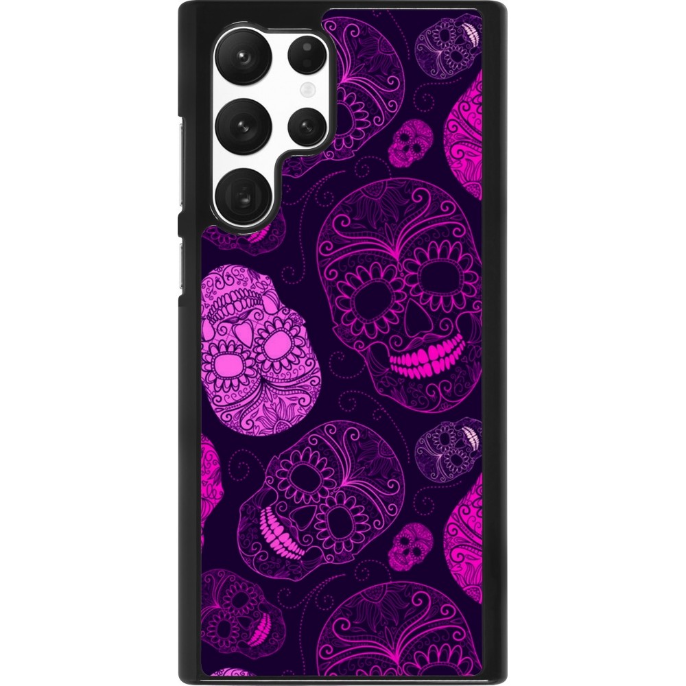 Coque Samsung Galaxy S22 Ultra - Halloween 2023 pink skulls