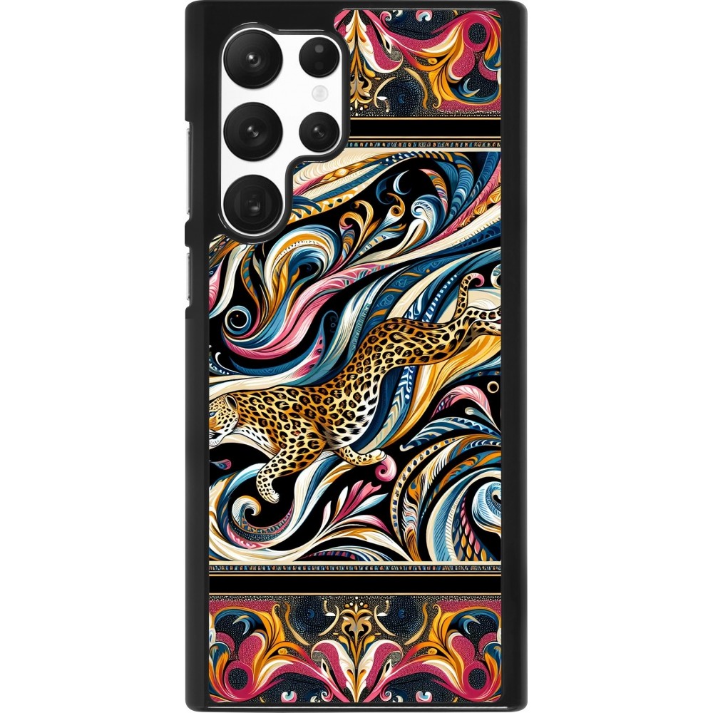 Samsung Galaxy S22 Ultra Case Hülle - Leopard Abstrakte Kunst