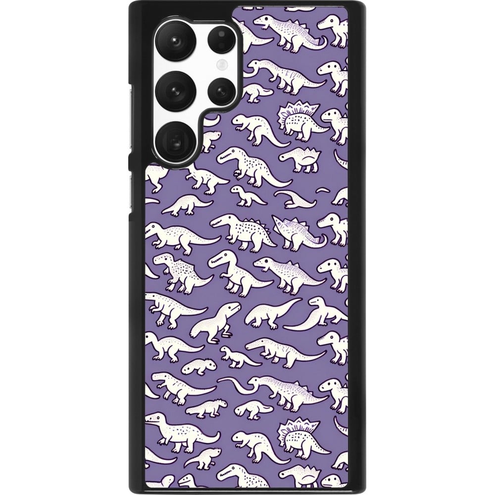 Coque Samsung Galaxy S22 Ultra - Mini dino pattern violet