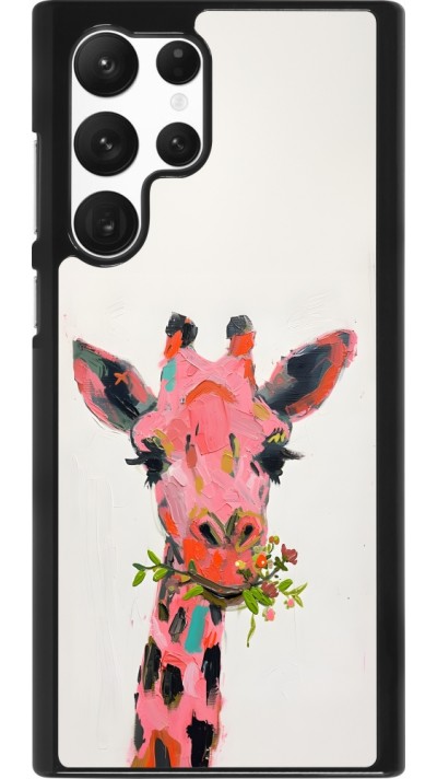 Coque Samsung Galaxy S22 Ultra - Pink Girafe Paint