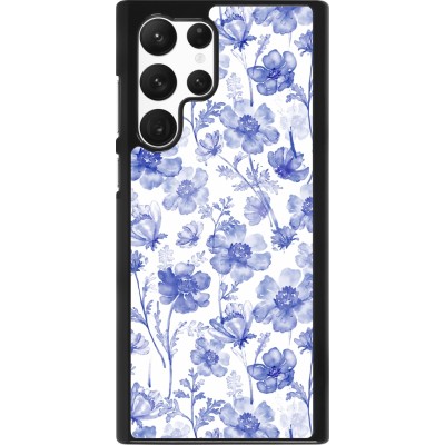 Coque Samsung Galaxy S22 Ultra - Spring 23 watercolor blue flowers