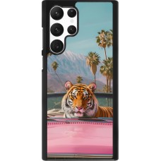 Coque Samsung Galaxy S22 Ultra - Tigre voiture rose