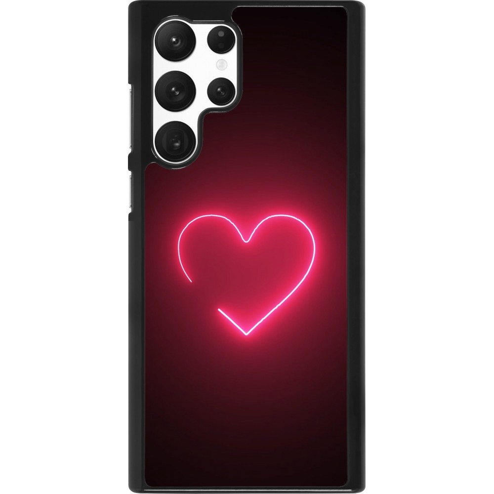 Coque Samsung Galaxy S22 Ultra - Valentine 2023 single neon heart