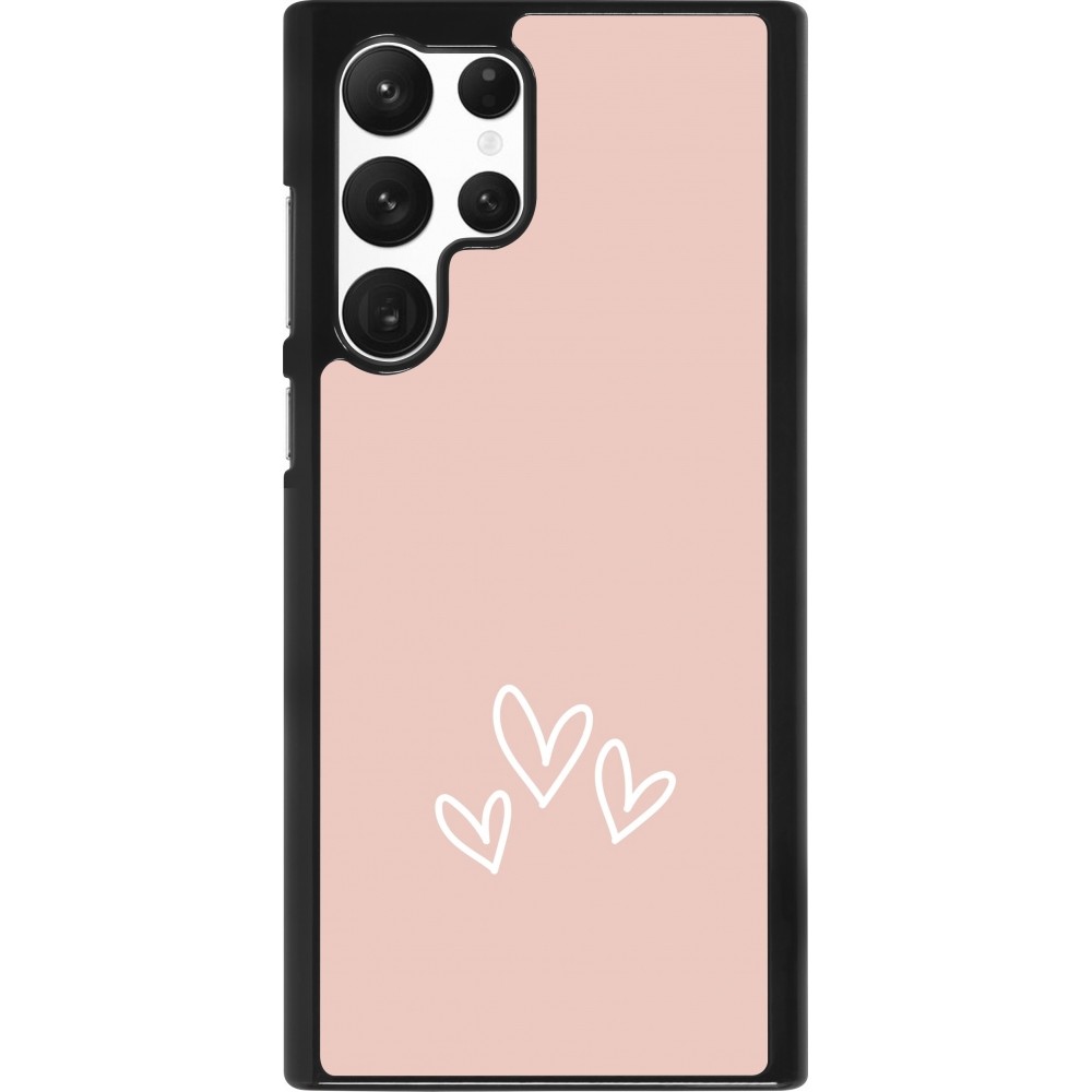 Coque Samsung Galaxy S22 Ultra - Valentine 2023 three minimalist hearts