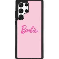 Coque Samsung Galaxy S22 Ultra - Silicone rigide noir Barbie Text