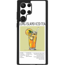 Coque Samsung Galaxy S22 Ultra - Silicone rigide noir Cocktail recette Long Island Ice Tea