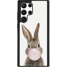 Coque Samsung Galaxy S22 Ultra - Silicone rigide noir Easter 2023 bubble gum bunny