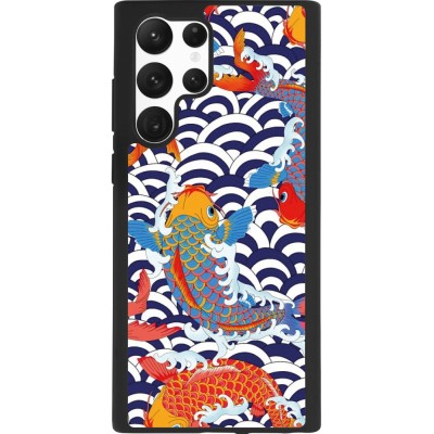 Coque Samsung Galaxy S22 Ultra - Silicone rigide noir Easter 2023 japanese fish