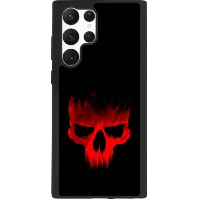 Coque Samsung Galaxy S22 Ultra - Silicone rigide noir Halloween 2023 scary skull