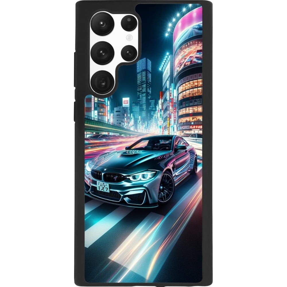 Coque Samsung Galaxy S22 Ultra - Silicone rigide noir BMW M4 Tokyo Night