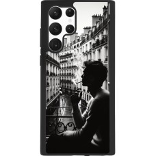 Coque Samsung Galaxy S22 Ultra - Silicone rigide noir Parisian Smoker