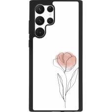 Coque Samsung Galaxy S22 Ultra - Silicone rigide noir Spring 23 minimalist flower