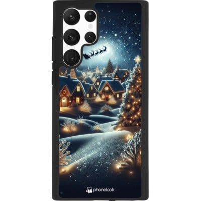 Coque Samsung Galaxy S22 Ultra - Silicone rigide noir Noël 2023 Christmas is Coming