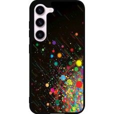 Samsung Galaxy S23 Case Hülle - Silikon schwarz Abstract Bubble Lines