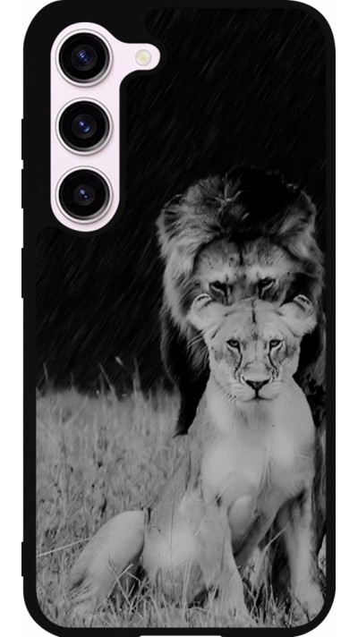 Coque Samsung Galaxy S23 - Silicone rigide noir Angry lions