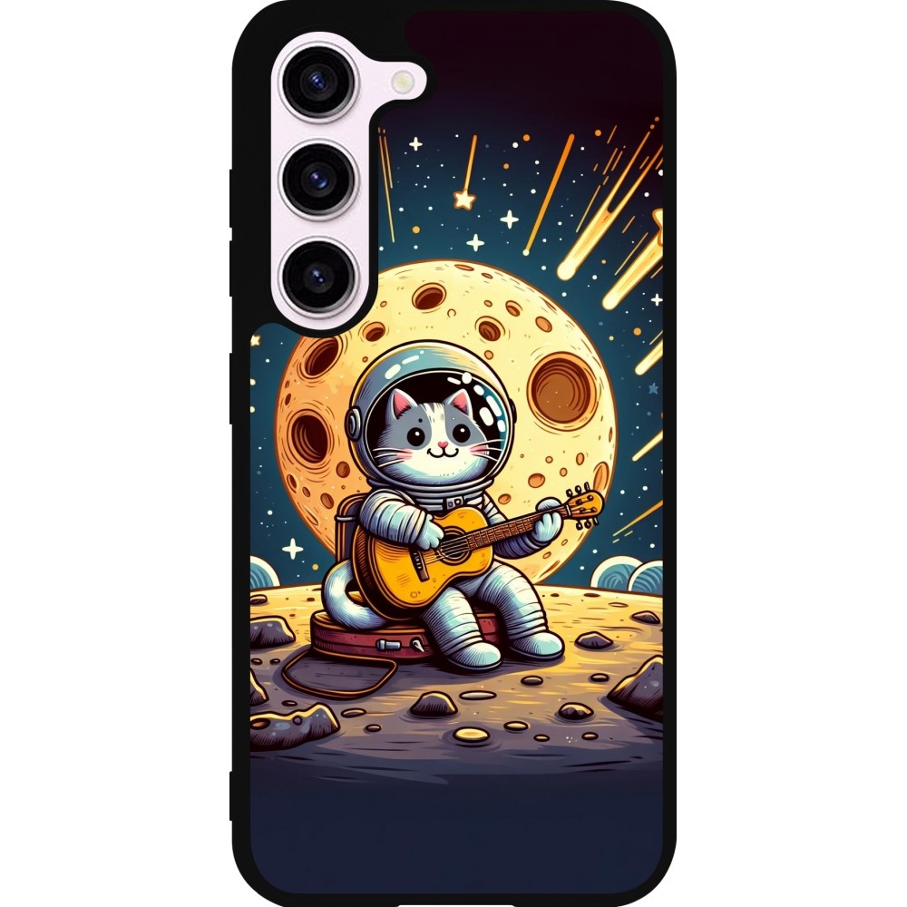 Coque Samsung Galaxy S23 - Silicone rigide noir AstroCat RockLune