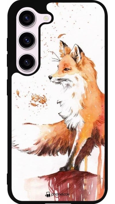 Coque Samsung Galaxy S23 - Silicone rigide noir Autumn 21 Fox