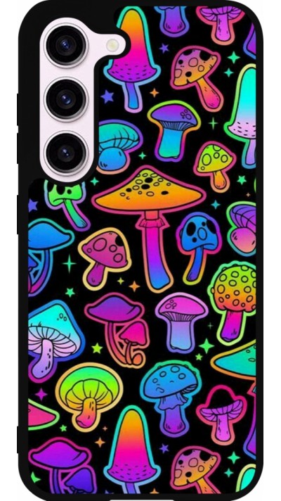 Coque Samsung Galaxy S23 - Silicone rigide noir Autumn 2024 magic mushrooms