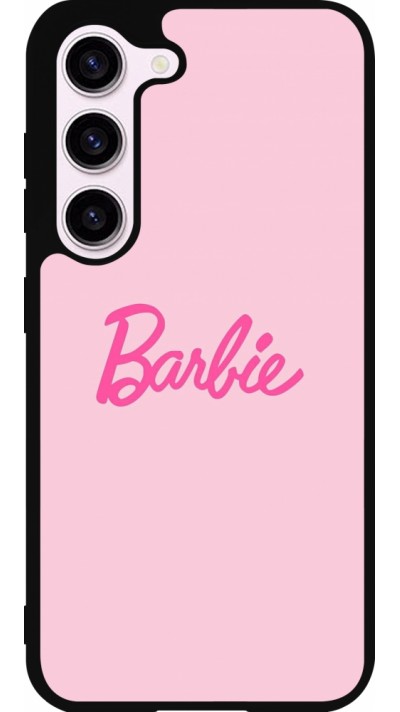 Coque Samsung Galaxy S23 - Silicone rigide noir Barbie Text