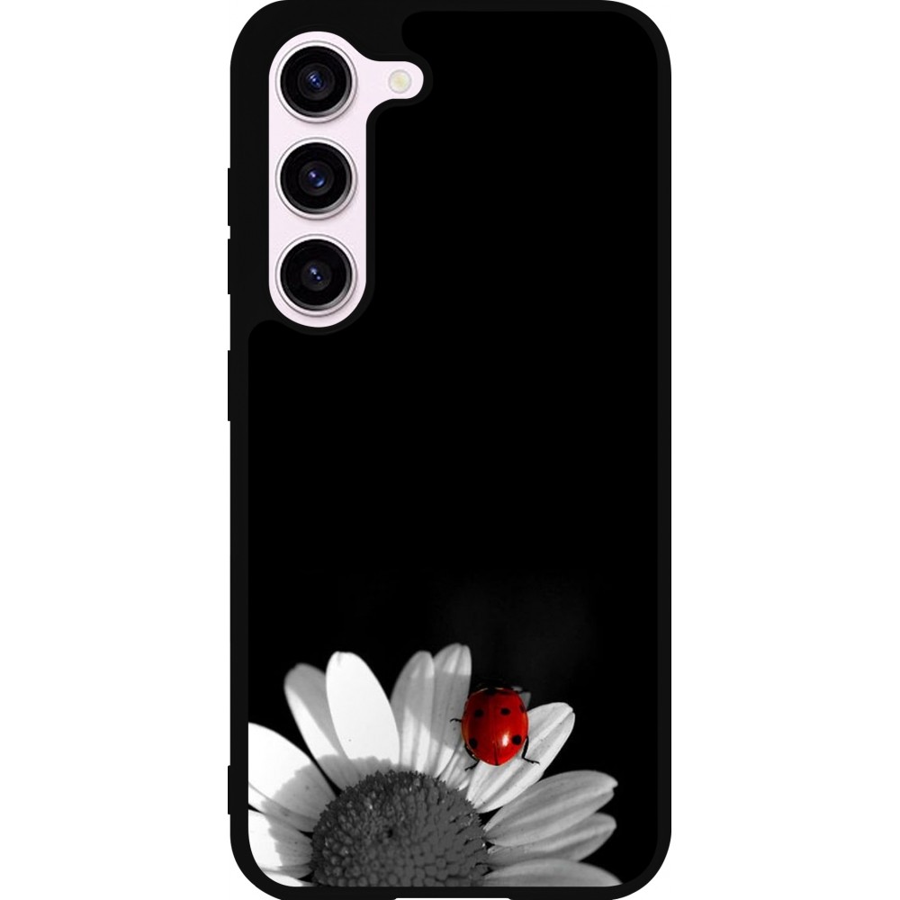 Samsung Galaxy S23 Case Hülle - Silikon schwarz Black and white Cox