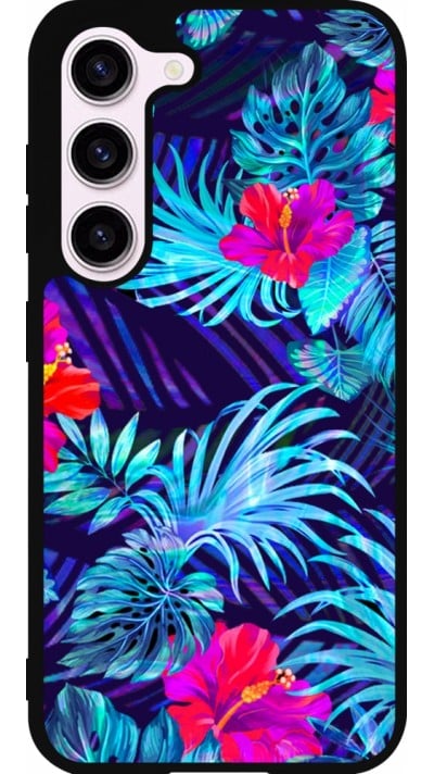 Coque Samsung Galaxy S23 - Silicone rigide noir Blue Forest