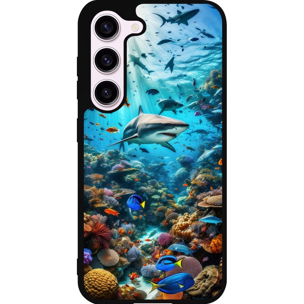 Samsung Galaxy S23 Case Hülle - Silikon schwarz Bora Bora Meer und Wunder