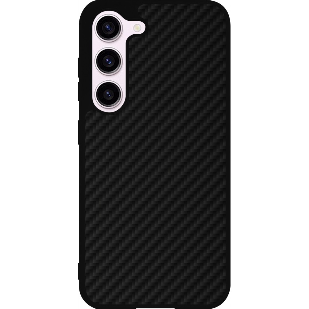 Samsung Galaxy S23 Case Hülle - Silikon schwarz Carbon Basic