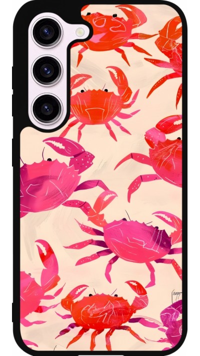 Coque Samsung Galaxy S23 - Silicone rigide noir Crabs Paint