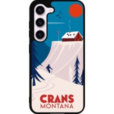 Coque Samsung Galaxy S23 - Silicone rigide noir Crans-Montana Cabane