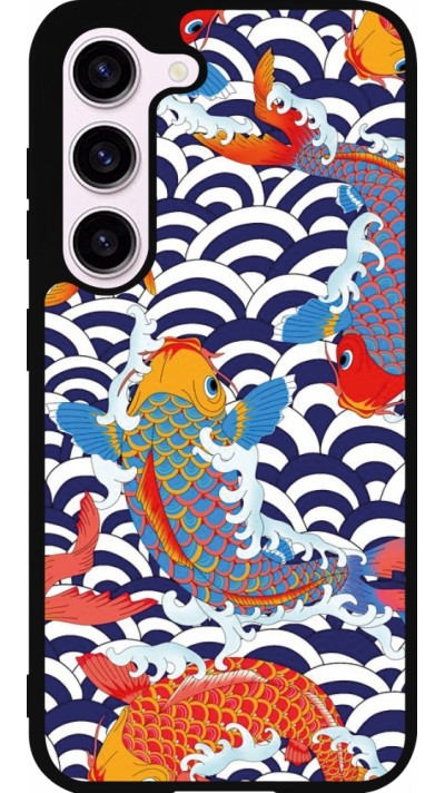 Coque Samsung Galaxy S23 - Silicone rigide noir Easter 2023 japanese fish