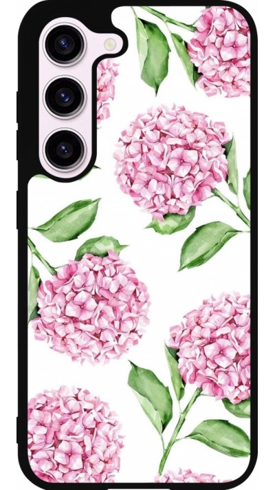 Coque Samsung Galaxy S23 - Silicone rigide noir Easter 2024 pink flowers