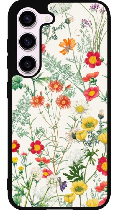 Coque Samsung Galaxy S23 - Silicone rigide noir Flora Botanical Wildlife