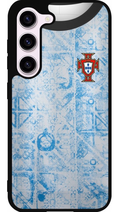 Coque Samsung Galaxy S23 - Silicone rigide noir Maillot de football Portugal Extérieur personnalisable