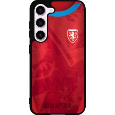 Coque Samsung Galaxy S23 - Silicone rigide noir Maillot de football République Tchèque personnalisable